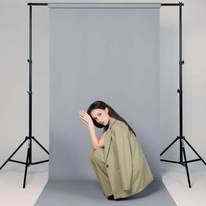 Raylab 017 Light Grey фон бумажный светло-серый 1.35x6м