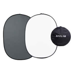 Raylab RF-12 фон складной на пружине белый/серый 150x200см