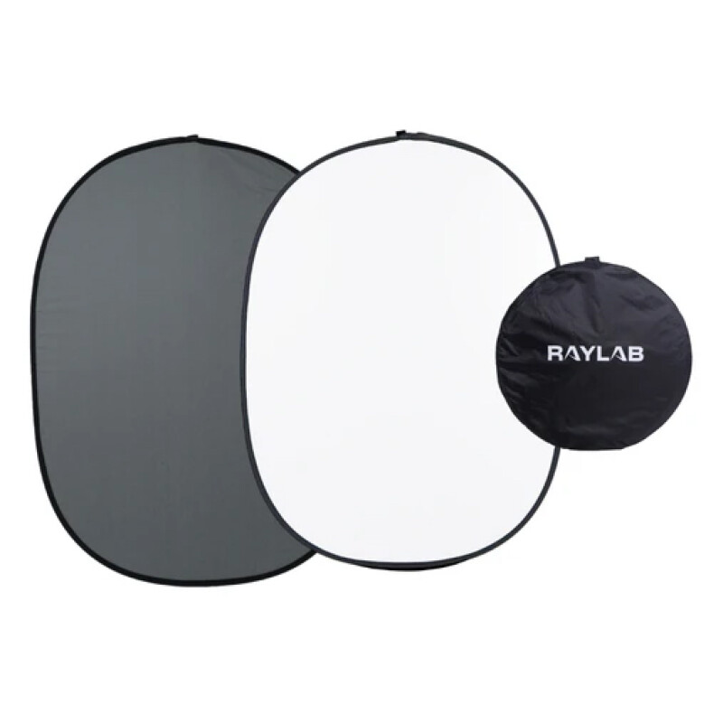 Raylab RF-12 фон складной на пружине белый/серый 150x200см
