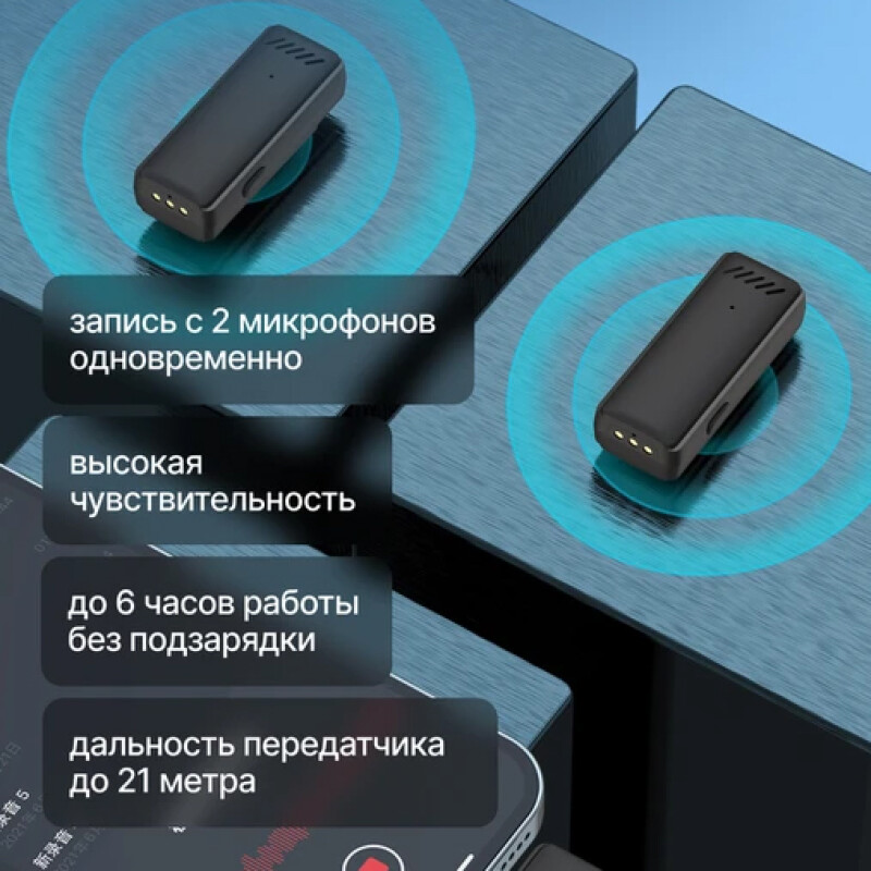 Raylab RL-WM13 микрофон беспроводной петличный для Lightning