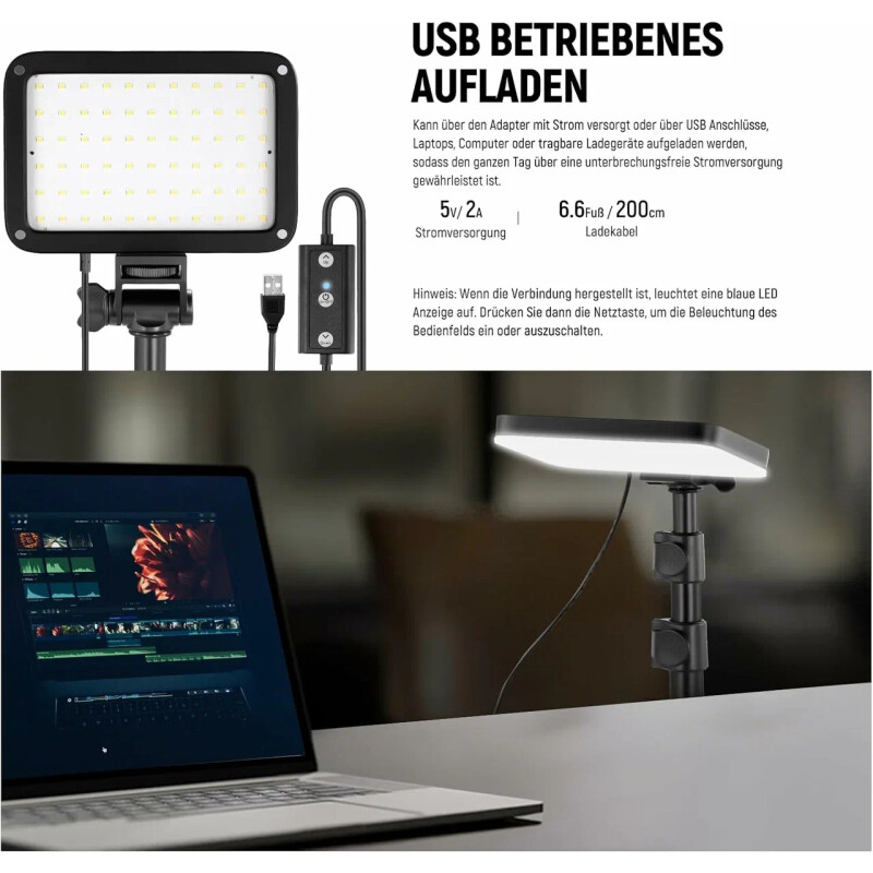 NEEWER LED BP66, 10 Вт 3200K и 5600K комплект видеосвета 2шт