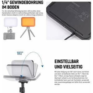 NEEWER LED BP66, 10 Вт 3200K и 5600K комплект видеосвета 2шт