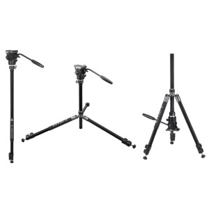 E-IMAGE TA604 PLUS Aluminum light weight tripod штатив с видеоголовой c функцией монопода