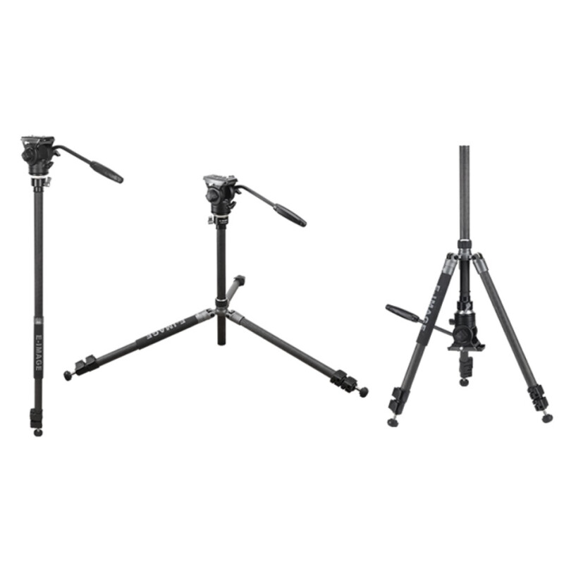 E-IMAGE TC604 Carbon fiber light weight tripod штатив с шаровой головой c функцией монопода