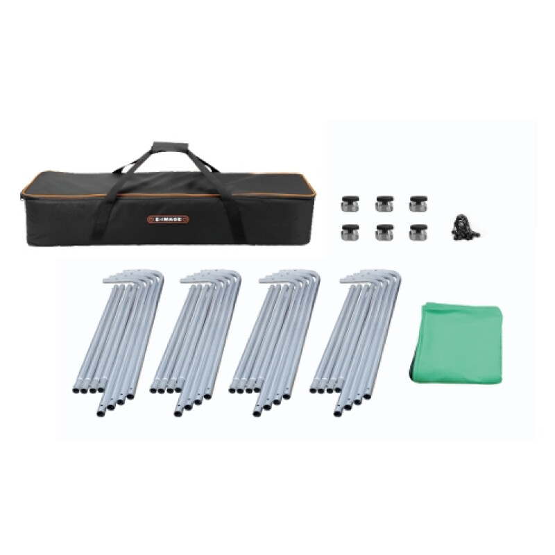 E-IMAGE MB42 collapsible background kit black фон муслиновый 2.4х4 м на разборной раме, черный