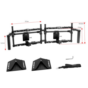 E-IMAGE Q200-TWIN Dual carbon fiber monitor cage клетка для монитора 9" двойная