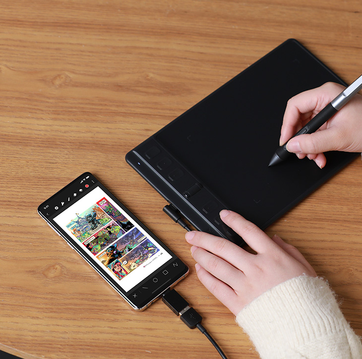 HUION H641P Black графический планшет 7,4 дюйма