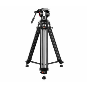 PULUZ PU3004 Heavy Duty Video Camcorder Aluminum Tripod алюминиевый видеоштатив с головой черный