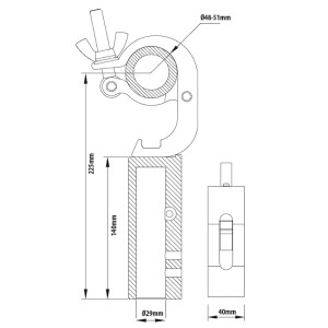 KUPO KCP-840 Handcuff Quick TV Coupler струбцина Quick TV
