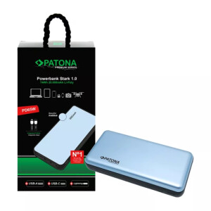 Patona Powerbank Stark 1.0 PD65W 20.000mAh with 2 integrated charging USB-C Lightning внешний аккуму
