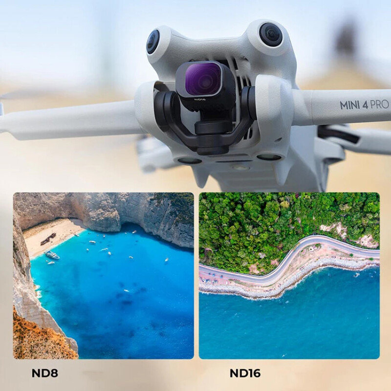 K&F Concept Nano-X ND + UV + CPL для DJI Mini 4 Pro (4шт) комплект светофильтров