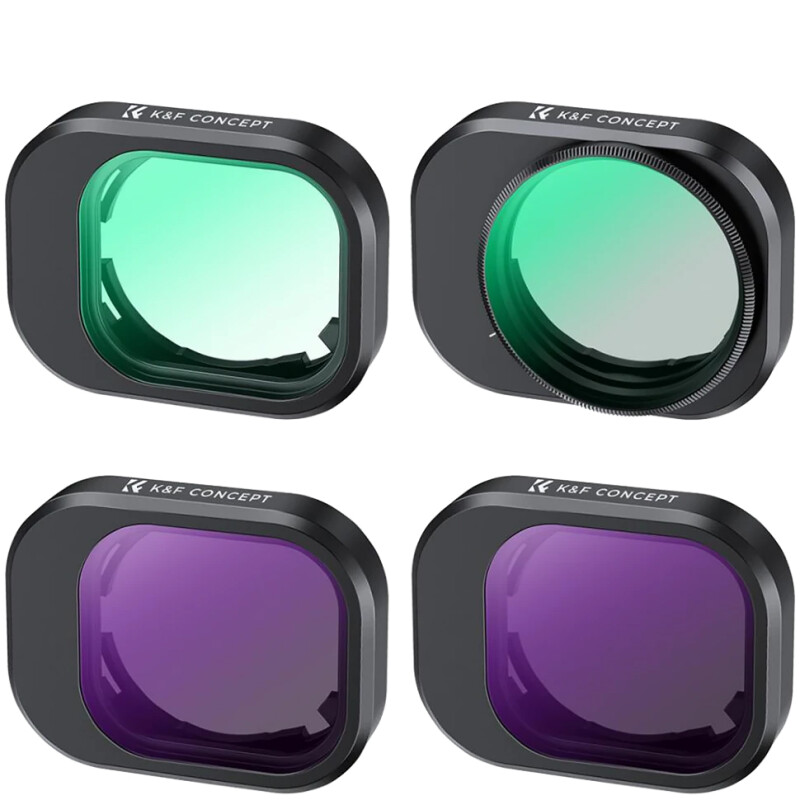 K&F Concept Nano-X ND + UV + CPL для DJI Mini 4 Pro (4шт) комплект светофильтров