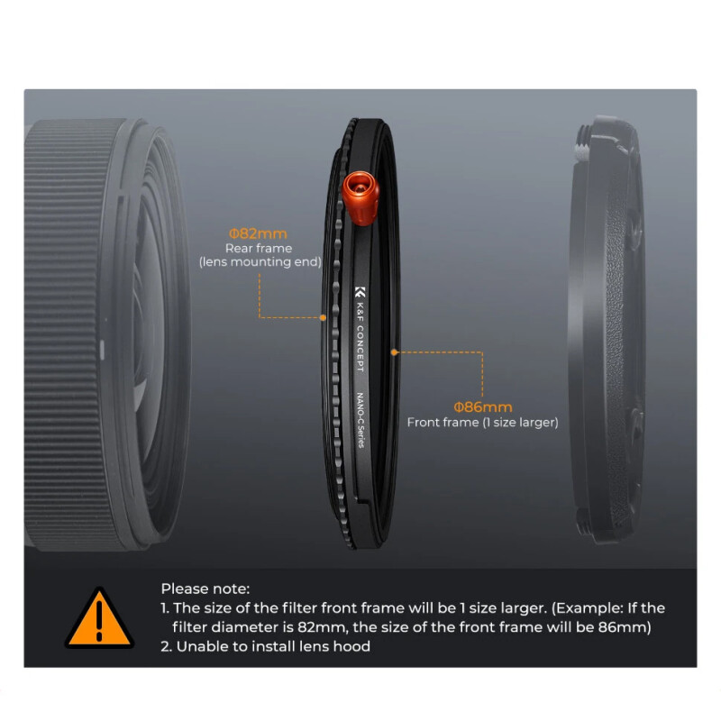 K&F Concept C-series CPL/ND2-32/Black Diffusion 1/4 58мм светофильтр