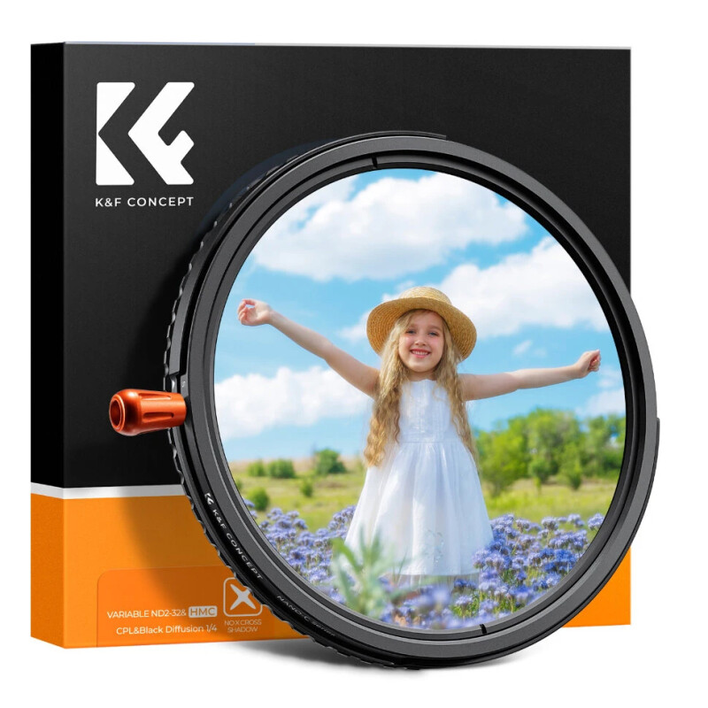 K&F Concept C-series CPL/ND2-32/Black Diffusion 1/4 58мм светофильтр