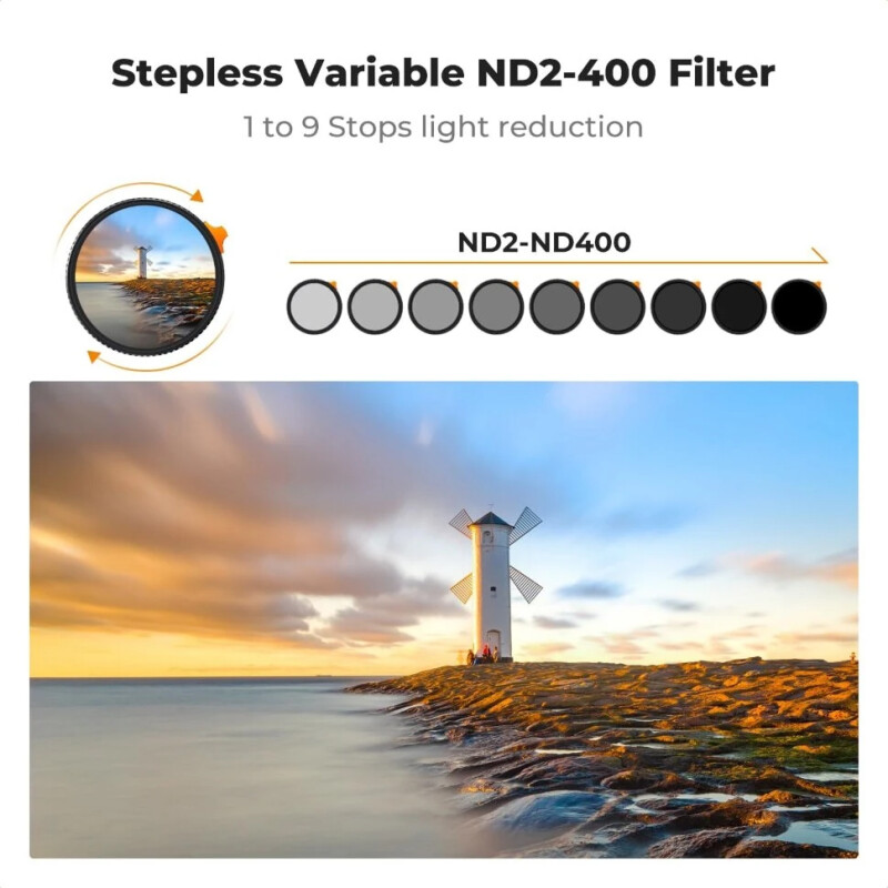 K&F Concept Nano-X ND2-400 Ultra Low Reflectivity 62мм светофильтр