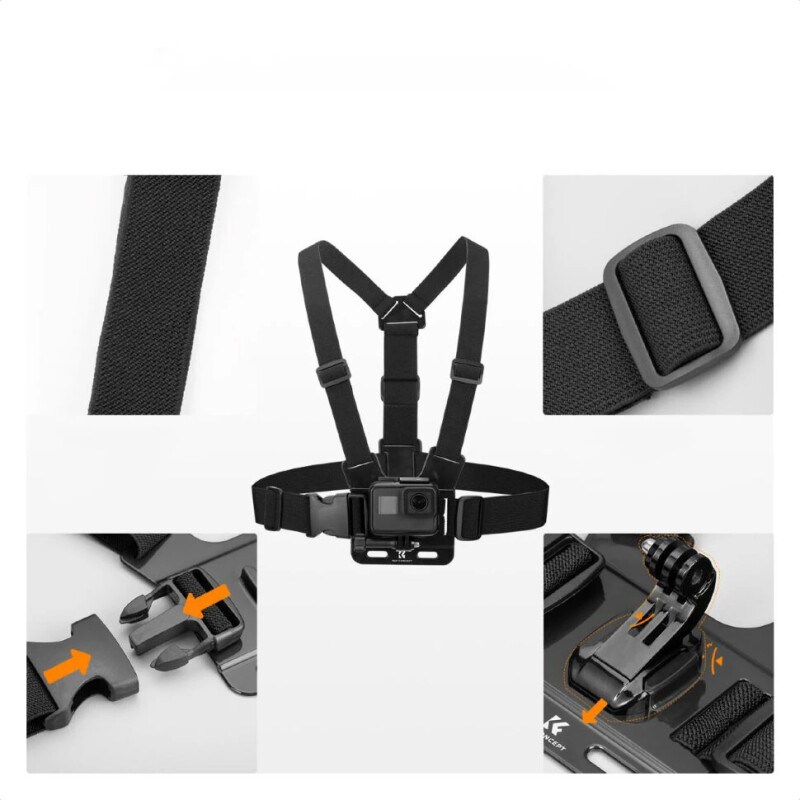 K&F Concept Action Camera strap комплект креплений для POV съёмки на экшн-камеру и смартфон