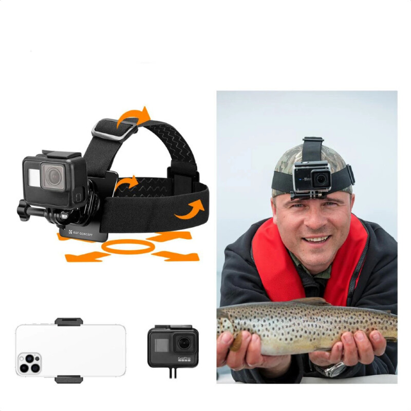 K&F Concept Action Camera strap комплект креплений для POV съёмки на экшн-камеру и смартфон