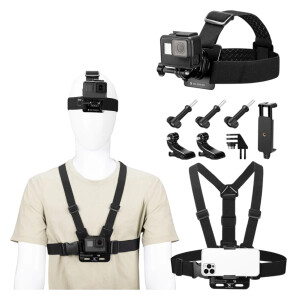 K&amp;F Concept Action Camera strap комплект креплений для POV съёмки на экшн-камеру и смартфон