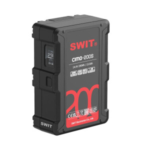 SWIT CIMO-200S аккумуляторная батарея V-Mount Slim Cine 196 Втч разъемы D-Tap, USB-C, USB-A