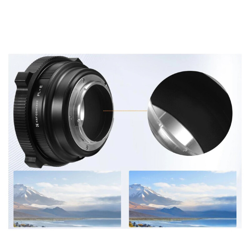 K&F Concept FIT адаптер для объектива PL на байонет E-mount