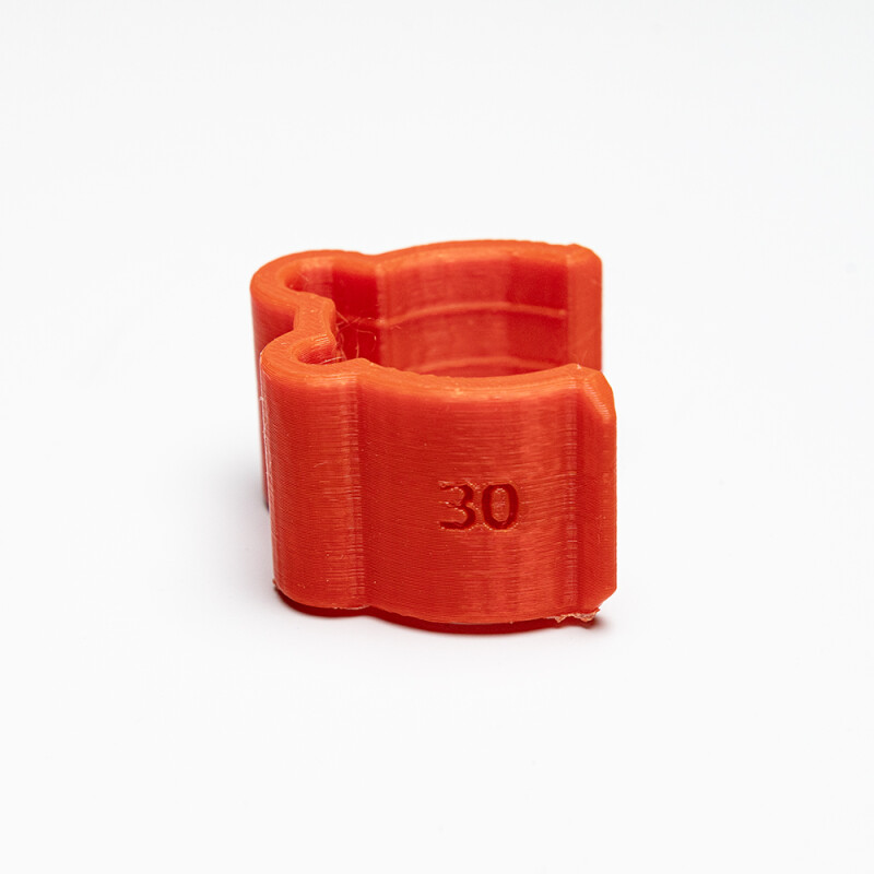 Fotokvant KL-R-030 зажим кабеля для стоек 30 мм красный