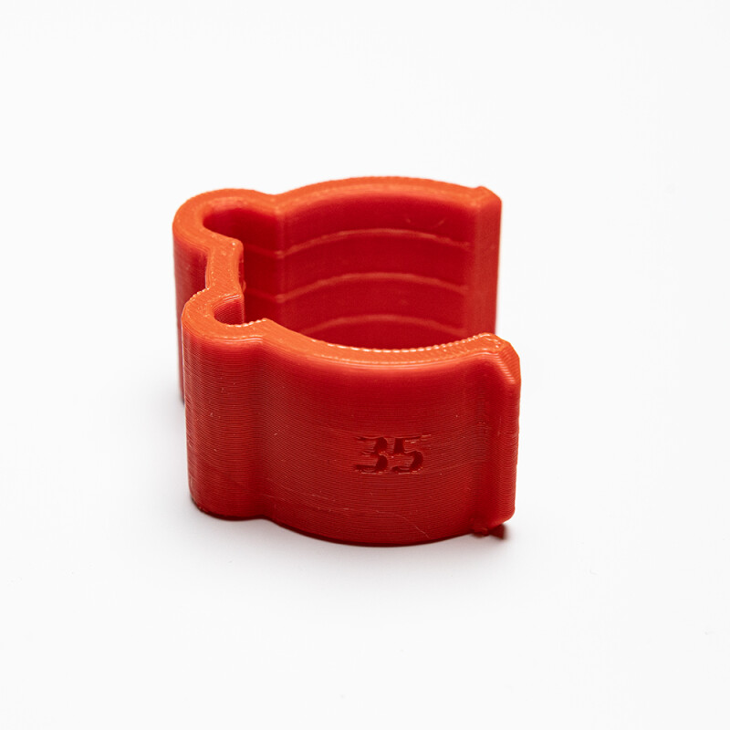 Fotokvant KL-R-035 зажим кабеля для стоек 35 мм красный