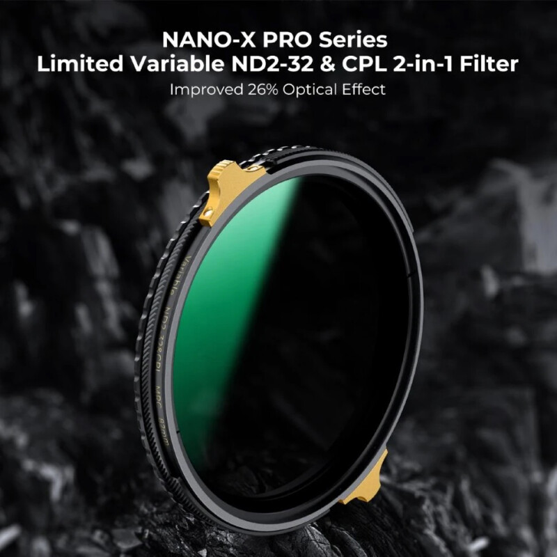 K&F Concept Nano-X Pro CPL/ND2-32 77мм светофильтр