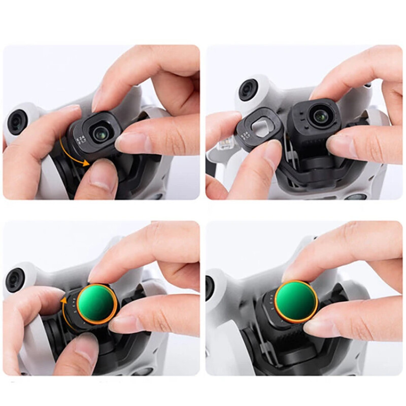 K&F Concept Nano-X VND + UV +CPL для DJI Mini 4 Pro (4шт) комплект светофильтров