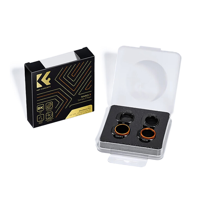 K&F Concept Nano-X VND + UV +CPL для DJI Mini 4 Pro (4шт) комплект светофильтров