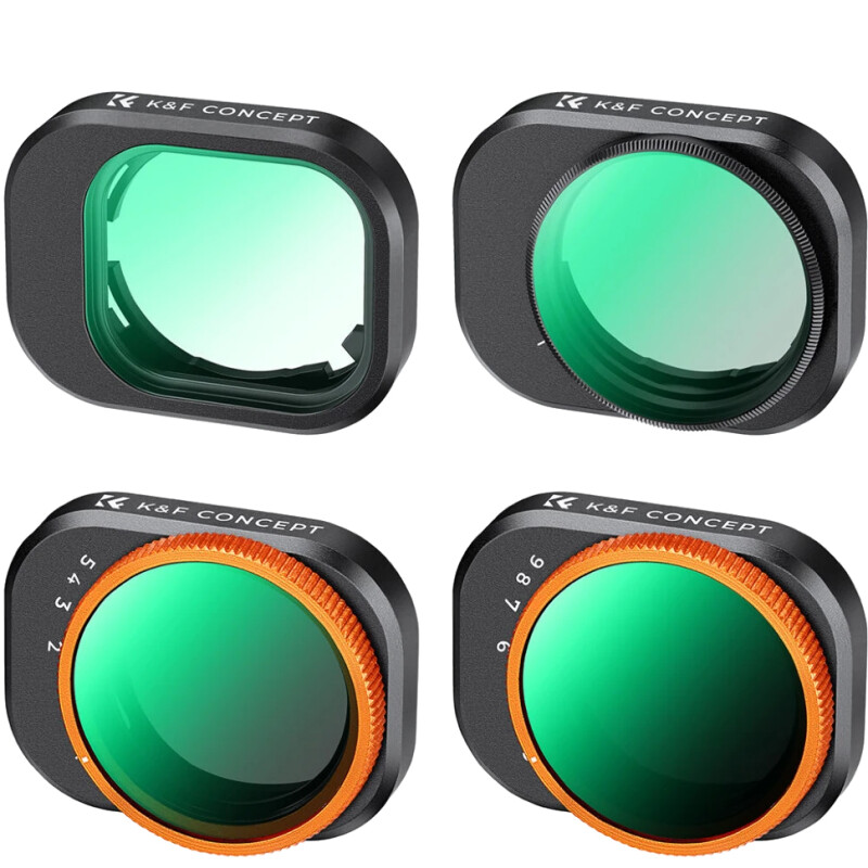 K&F Concept Nano-X VND + UV +CPL для DJI Mini 4 Pro (4шт) комплект светофильтров