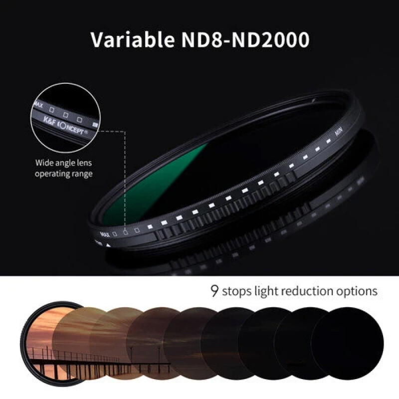 K&F Concept ND8-2000 46мм светофильтр