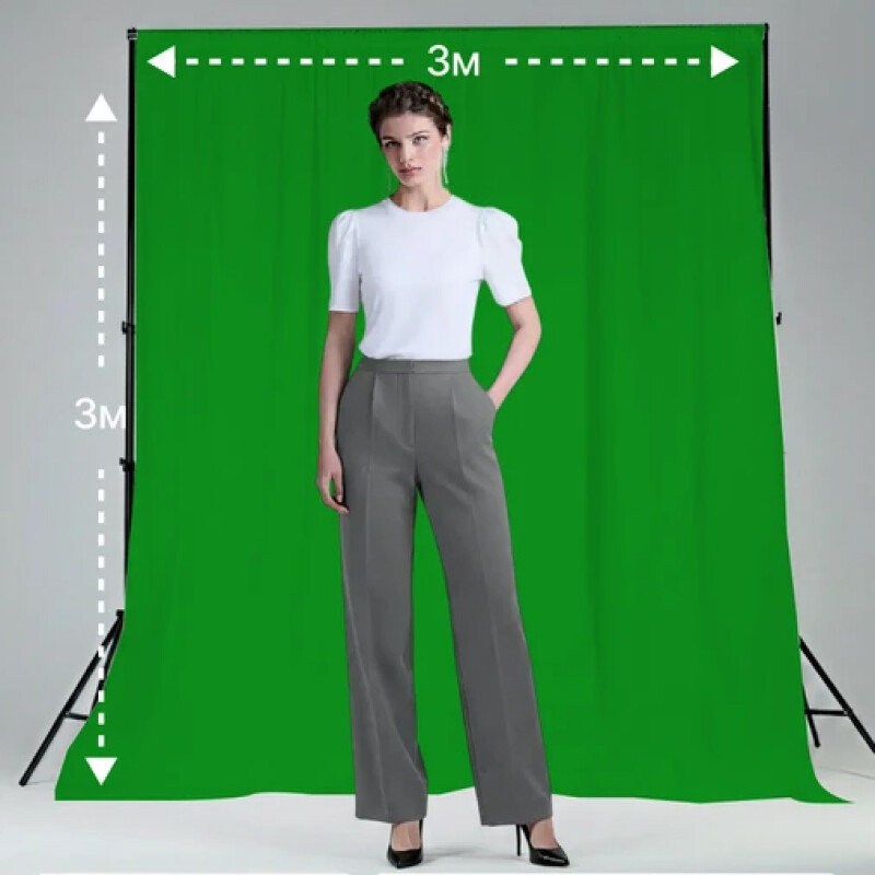 Raylab RL-BP 3*3м фотофон тканевый зеленый хромакей