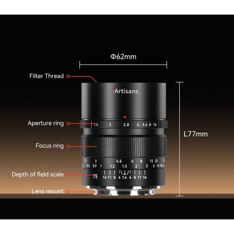 7Artisans 75mm f/1.4 Z-Mount объектив