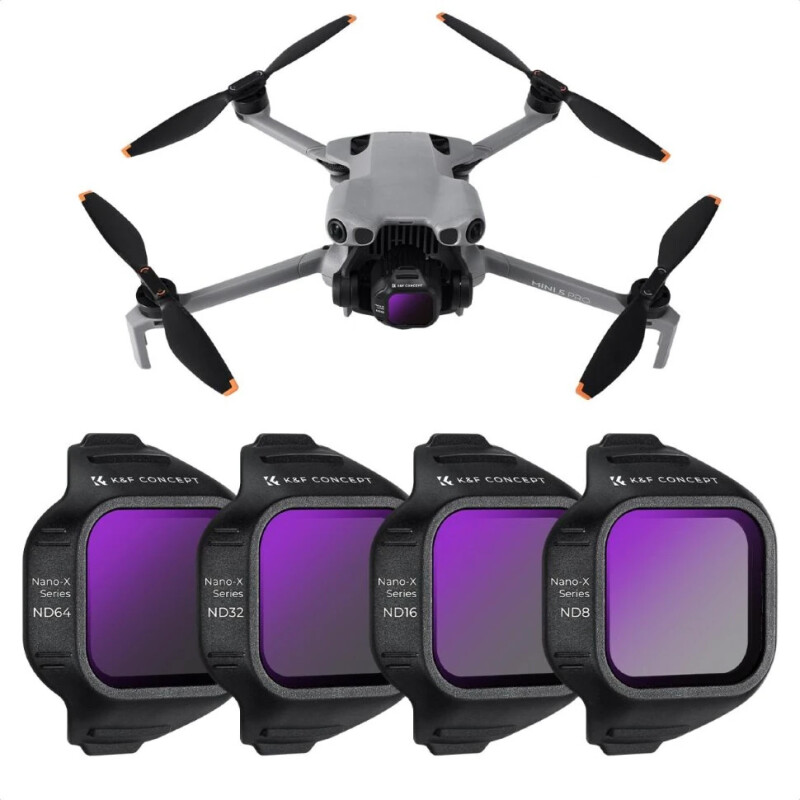 K&F Concept ND8/16/32/64 для DJI Mini 5 Pro (4шт) комплект светофильтров
