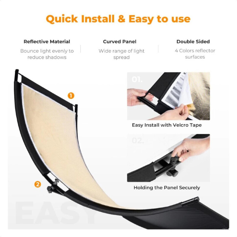 K&F Concept U-Shape Reflector 180x60см комплект отражателей