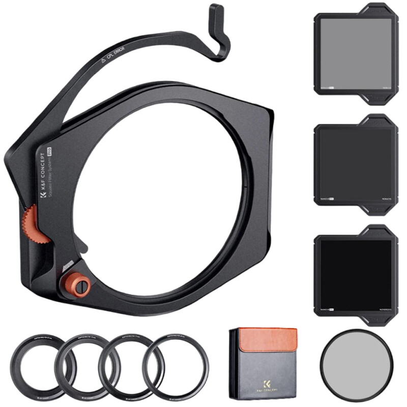 K&F Concept Nano-X Pro Kit (CPL 95мм + Square ND8/64/1000) система установки светофильтров