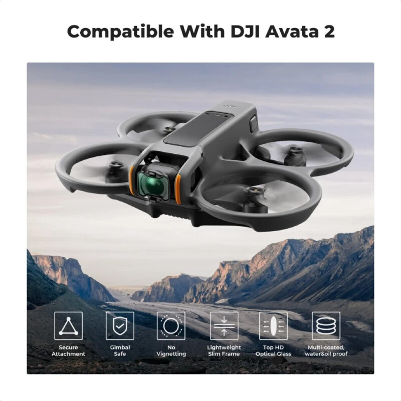 K&F Concept ND + UV + PL для DJI Avata 2 (6шт) комплект светофильтров
