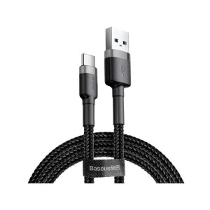 Baseus cafule Type-C 2A 2M, Gray+Black CATKLF-CG1 кабель