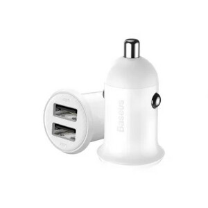 Baseus Grain Pro Car Charger (Dual USB 4.8A) White CCALLP-02 автомобильное зарядное устройство