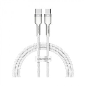 Baseus Cafule Series Metal Data Cable Type-C to Type-C 100W 2m White CATJK-D02 кабель