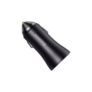 Baseus Golden Contactor Max Dual Fast Charger Car Charger U+C 60W Dark Gray CGJM000113 азу