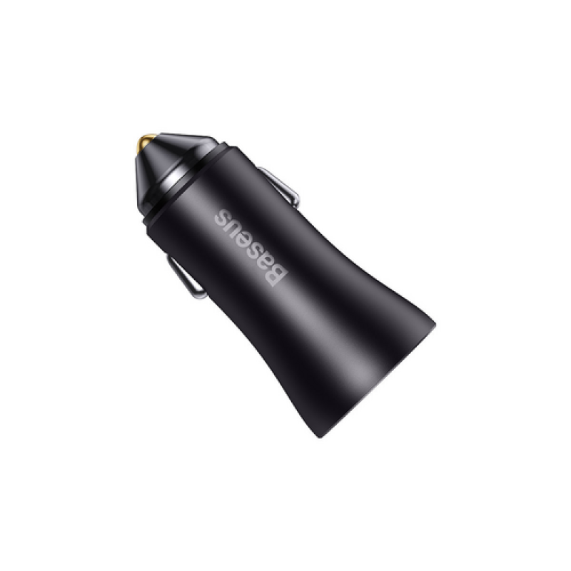 Baseus Golden Contactor Max Dual Fast Charger Car Charger U+C 60W Dark Gray CGJM000113 азу