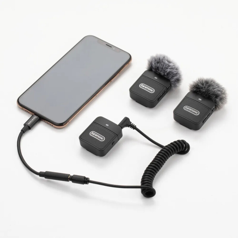 Saramonic Blink100 B2(TX+TX+RX) радиосистема 2,4Гц приемник+2 передатчика разъем 3,5мм