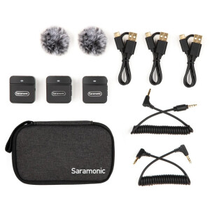 Saramonic Blink100 B2(TX+TX+RX) радиосистема 2,4Гц приемник+2 передатчика разъем 3,5мм