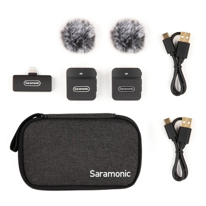 Saramonic Blink100 B4(TX+TX+RXDI) радиосистема 2,4Гц приемник+2 передатчика разъем Lightning