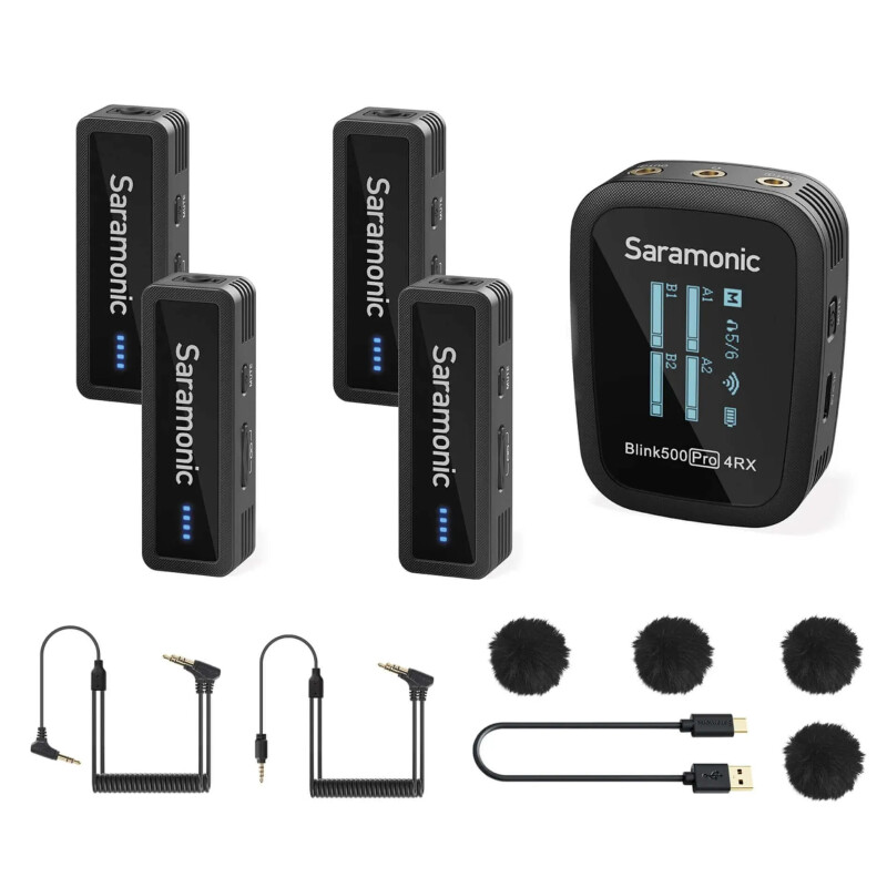 Saramonic Blink500 Pro B8 радиостистема приемник и 4 передатчика
