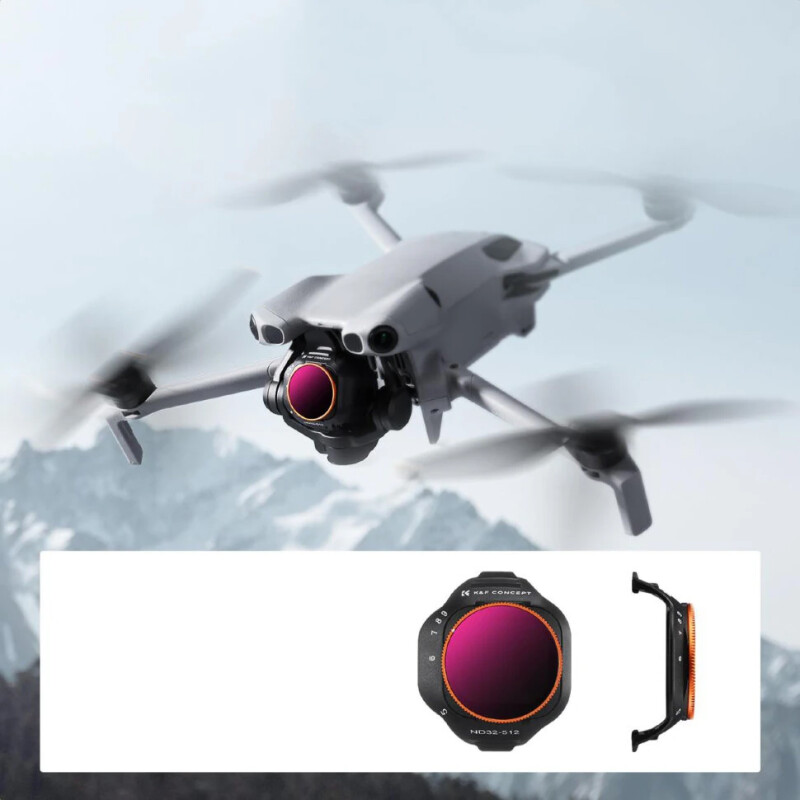 K&F Concept UV, CPL, ND2-32, ND32-512 для DJI Mini 5 Pro (4шт) комплект светофильтров