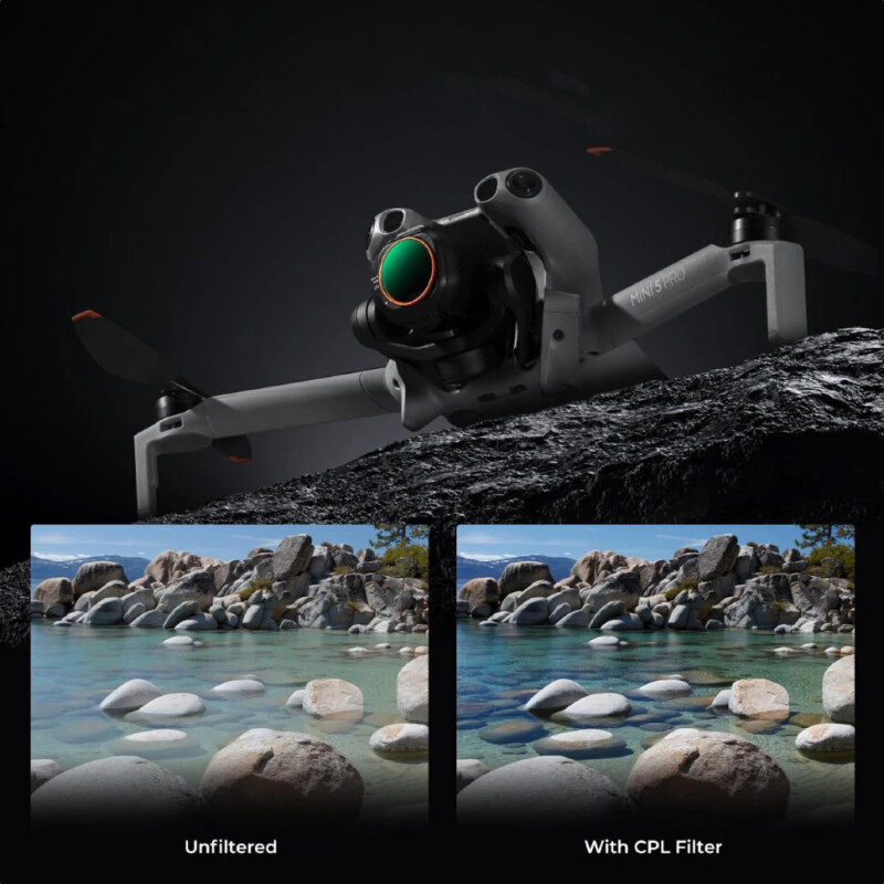 K&F Concept UV, CPL, ND2-32, ND32-512 для DJI Mini 5 Pro (4шт) комплект светофильтров