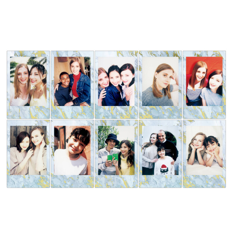 FUJIFILM Colorfilm Instax MINI Blue Marble картридж для камеры с цветной рамкой 10 листов 8.6x5.4см