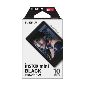 FUJIFILM Colorfilm Instax MINI Black картридж для камеры с черной рамкой 10 листов 8.6x5.4см